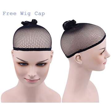 Cfalaicos Short Pink Wigs For Women Synthetic Hair Fancy Dress with 2 Horns