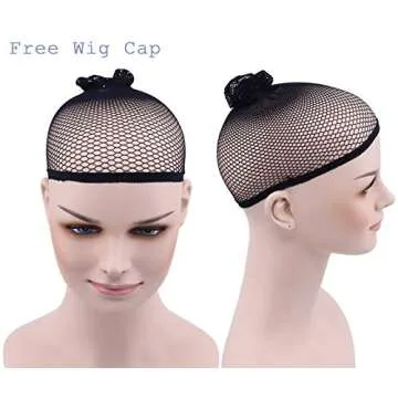 Cfalaicos Short Pink Wigs For Women Synthetic Hair Fancy Dress with 2 Horns