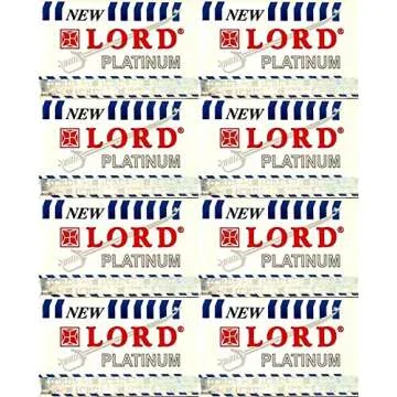 40 Durable Lord Platinum Double Edge Razor Blades for Precision Shaving