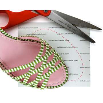 Fashion First Aid Sticky Bottoms: removable sole protectors, clear (4 pieces small: 4 x 5 inches)