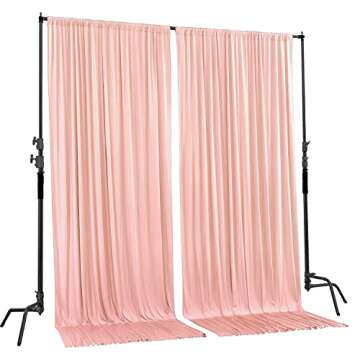 AK TRADING CO. 10 feet x 10 feet IFR Polyester Backdrop Drapes Curtains Panels with Rod Pockets - We...