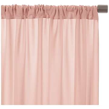 AK TRADING CO. 10 feet x 10 feet IFR Polyester Backdrop Drapes Curtains Panels with Rod Pockets - Wedding Ceremony Party Home Window Decorations - Blush Pink
