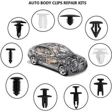 Manelord Auto Body Fastener Clip Kit - 447pcs Durable Clips Set with Tools