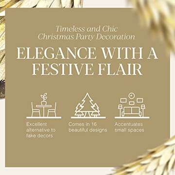 Metal Christmas Tree, Home Decor for Festive Season, Christmas Party Decorations, Christmas Decorations, Antique Gold, 16 x 7 x 5 in. - Qf Automation