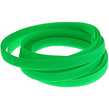 50 FT 1/4" 6mm Green Expandable Wire Cable Braided Sleeving Sheathing Loom Tubing US