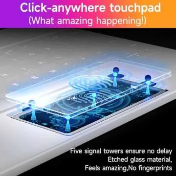 HOU Keyboard Case for iPad Air 11 inch 2024 (M2)&iPad Air 5th Generation Case with Keyboard(Air 4th),iPad Pro 11 Inch (4th/3rd/2nd/1st) Gen 2022,Magic-Stand,AG Glass Trackpad,7 Colors Backlight,White