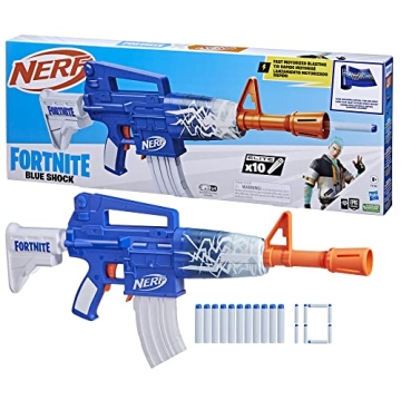 NERF Fortnite Blue Shock Blaster for Thrilling Battles