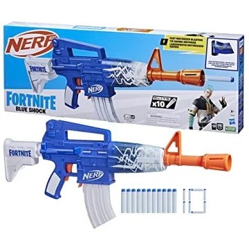 NERF Fortnite Blue Shock Blaster for Thrilling Battles