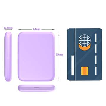 wobsion Small Mirror with Lights,LED Compact Makeup Mirror,1x/3x Mini Travel Mirror with Magnification,Portable Hand Held Mirror for Purse,Pocket,Gifts for Girls,Purple