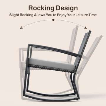 Ahomly Outdoor Wicker Patio Furniture Set for Relaxation