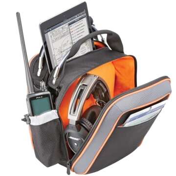 Flight Outfitters Lift Flight Bag | Durable Reinforced Sides Aviation Headset Pilot Bag | Multiple Pockets & Shoulder Strap