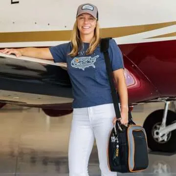 Flight Outfitters Lift Flight Bag | Durable Reinforced Sides Aviation Headset Pilot Bag | Multiple Pockets & Shoulder Strap