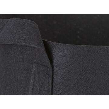 247Garden 5-Pack 5-Gallon Aeration Fabric Pot/Plant Grow Bags w/Handles (260 GSM, Black, 10H x 12D)