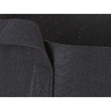 247Garden 5-Pack 5-Gallon Aeration Fabric Pot/Plant Grow Bags w/Handles (260 GSM, Black, 10H x 12D)