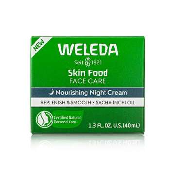 Weleda Skin Food Face Care Nourishing Night Cream, 1.3 Fluid Ounce, Plant Rich Moisturizer with Sach...