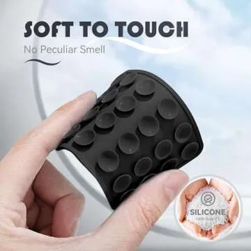 Silicone Phone Sticky Grip, Suction Phone Case Mount for iPhone and Android, Hands-Free Sticky Cell Phone Grip, Mobile Fidget Mirror Holder for Selfies and Videos