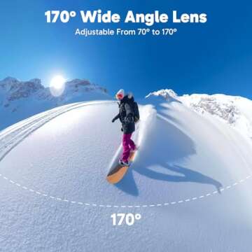 Dragon Touch 4K Action Camera 20MP Vision 3 Underwater Waterproof Camera 170° Wide Angle WiFi Sports Cam with Remote 2 Batteries and Mounting Accessories Kit