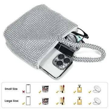JIAN YA NA Elegant Rhinestone Evening Clutch Bag for Women