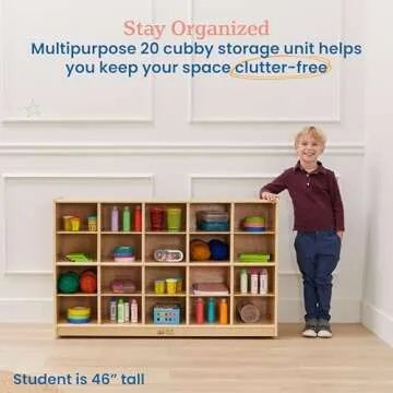 ECR4Kids Mobile Tray Storage Cabinet for Organized Spaces
