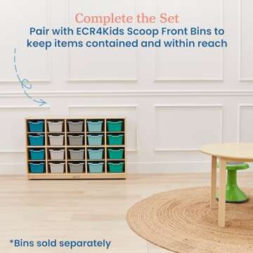 ECR4Kids Mobile Tray Storage Cabinet for Organized Spaces