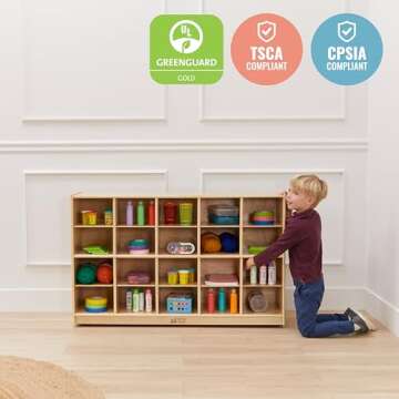 ECR4Kids Mobile Tray Storage Cabinet for Organized Spaces