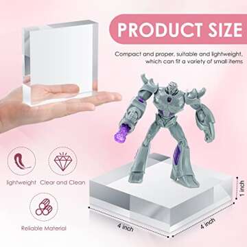 Remerry Acrylic Display Blocks - Stylish & Versatile 8-Pack