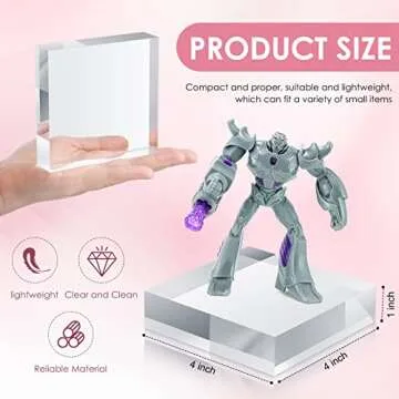 Remerry Acrylic Display Blocks - Stylish & Versatile 8-Pack