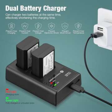 FirstPower NP-FW50 Battery Pack and USB Charger