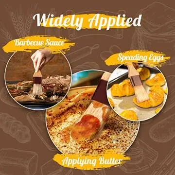 Boar Bristle Pastry Brushes for Baking and Barbecue