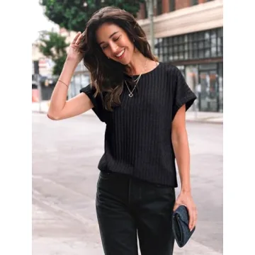 AUTOMET Women Fall Tunic Tops for Casual Business Style