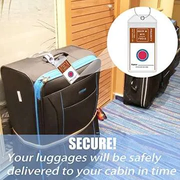 Cruise Luggage Tag Holders for Carnival, Princess & NCL Cruises 4 Packs, Fits All Carnival, Princess & NCL Cruises Line Ships & Tags for Cruises in 2024-2025