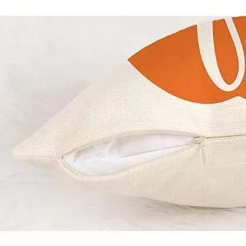 Happy Fall Pumpkin Pillow Cover for Autumn Decor