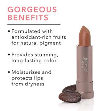 100 PCT PURE Cocoa Butter Matte Lipstick Agave, 0.15 OZ