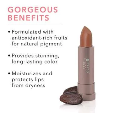 100 PCT PURE Cocoa Butter Matte Lipstick Agave, 0.15 OZ