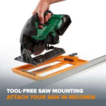 BORA 5-Piece NGX Clamp Edge System Set for Making Precision Cuts, Includes 50-inch Clamp Edge, 50-inch Extension, Pro Saw Plate, Track Clamps, Non-Chip Strip, 544500