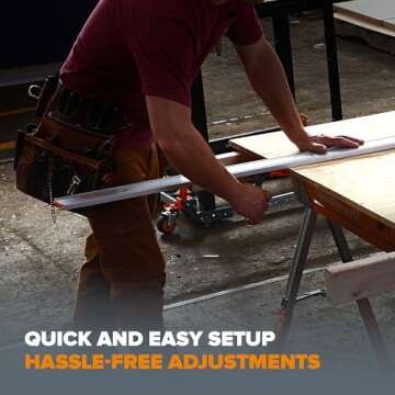 BORA 5-Piece NGX Clamp Edge System Set for Making Precision Cuts, Includes 50-inch Clamp Edge, 50-inch Extension, Pro Saw Plate, Track Clamps, Non-Chip Strip, 544500