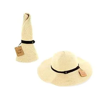 Sunlily Women's Roll-n-Go Sun Hat, Tan, One Size