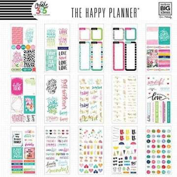 me & my BIG ideas PPSV-15 Create 365 The Happy Planner Sticker Value Pack Planner, BIG Memory Planning