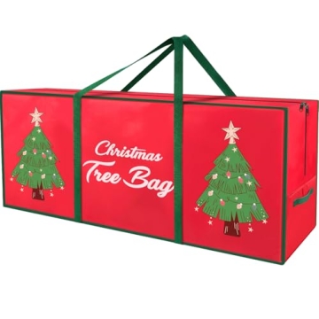 BlessedSeason Christmas Tree Storage Bag, Stores Up to 7.5ft Xmas Holiday Tree - With Wrap-around Ca...