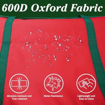 BlessedSeason Christmas Tree Storage Bag, Stores Up to 7.5ft Xmas Holiday Tree - With Wrap-around Carry Handle, Using 600D Oxford Cloth - Extra Large Storage Container for Trees and Decorations