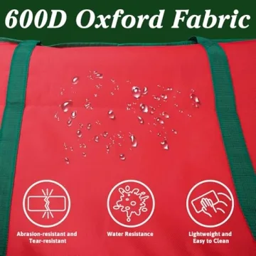 BlessedSeason Christmas Tree Storage Bag, Stores Up to 7.5ft Xmas Holiday Tree - With Wrap-around Carry Handle, Using 600D Oxford Cloth - Extra Large Storage Container for Trees and Decorations