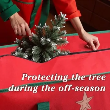 BlessedSeason Christmas Tree Storage Bag, Stores Up to 7.5ft Xmas Holiday Tree - With Wrap-around Carry Handle, Using 600D Oxford Cloth - Extra Large Storage Container for Trees and Decorations