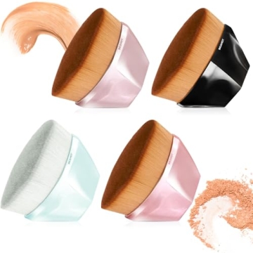 BEAHOT 4 Pack Foundation Makeup Brush with Protective Case