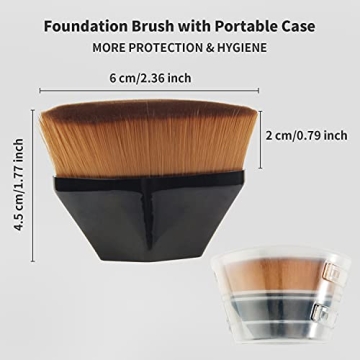 BEAHOT 4 Pack Foundation Makeup Brush with Protective Case