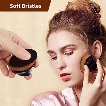 BEAHOT 4 Pack Foundation Makeup Brush with Protective Case