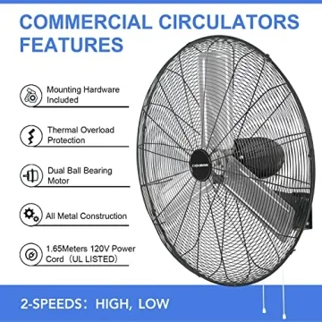 Buy KEN BROWN 30 Inch Industrial Wall Mount Fan Online