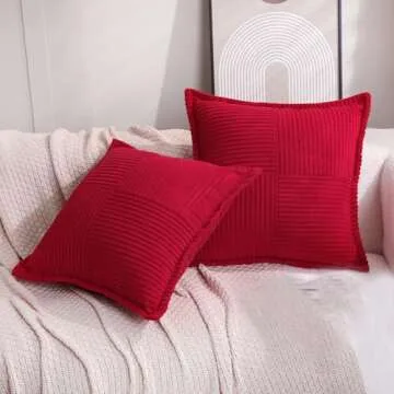 Puncuntex Corduroy Decorative Pillow Covers Set of 2