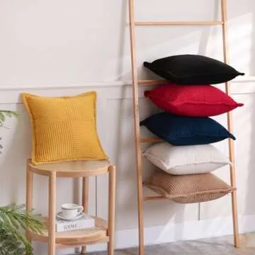 Puncuntex Corduroy Decorative Pillow Covers Set of 2