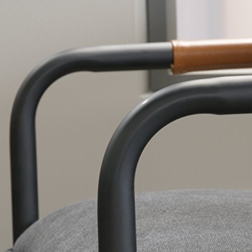 Sauder Boulevard Cafe Metal Lounge Chair in Charcoal Gray