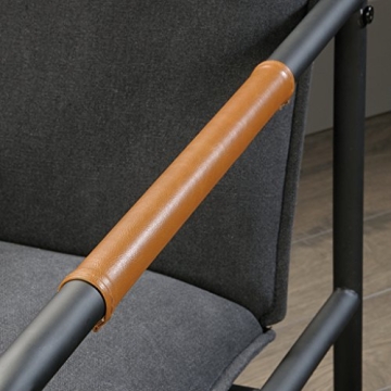 Sauder Boulevard Cafe Metal Lounge Chair in Charcoal Gray